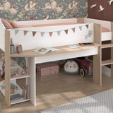 Halvhøy barneseng med skrivebord 90x200 image