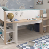 Halvhøy barneseng med skrivebord 90x200 image