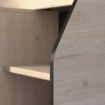 Milky halvhøy seng med skrivebord 90x200 - NATUR image