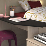 Milky halvhøy seng med skrivebord 90x200 - NATUR image