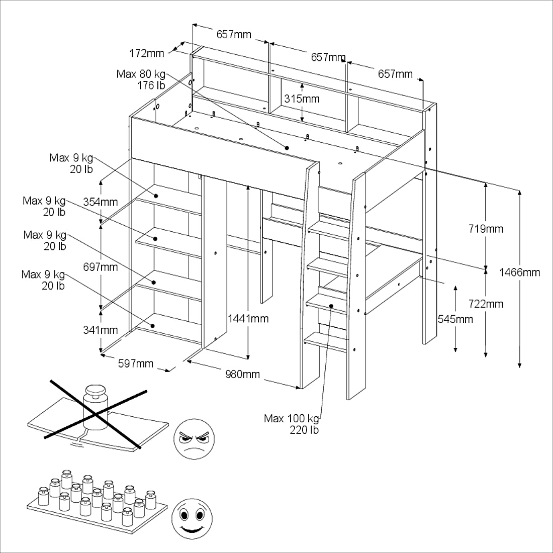 Shelter loftseng 90x200 image