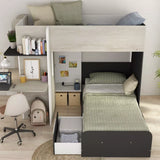 Palatino køyeseng med skrivebord - Shade - 90x190 image