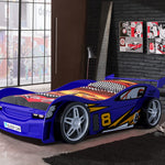 Blå racerbilseng Night Racer - 90x190 image
