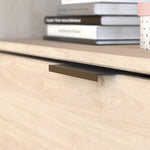 Milky halvhøy seng med skrivebord 90x200 - NATUR image