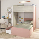 Palatino køyeseng med skrivebord - Antique Pink - 90x190 image