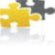 logo of puzzle as a building block image