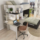 Palatino køyeseng med skrivebord - Shade - 90x190 image