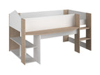 Halvhøy barneseng med skrivebord 90x200