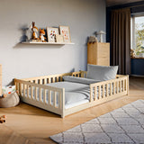 Montessori-seng MATI 140x200 – trygg og stilren barneseng i Natur - INTRODUKSJONSPRIS! image