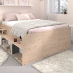 Space-UP 140x200 seng med garderobe og hyller - NATUR image