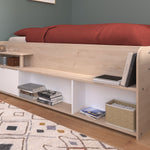 Space-UP 140x200 seng med garderobe og hyller - NATUR image