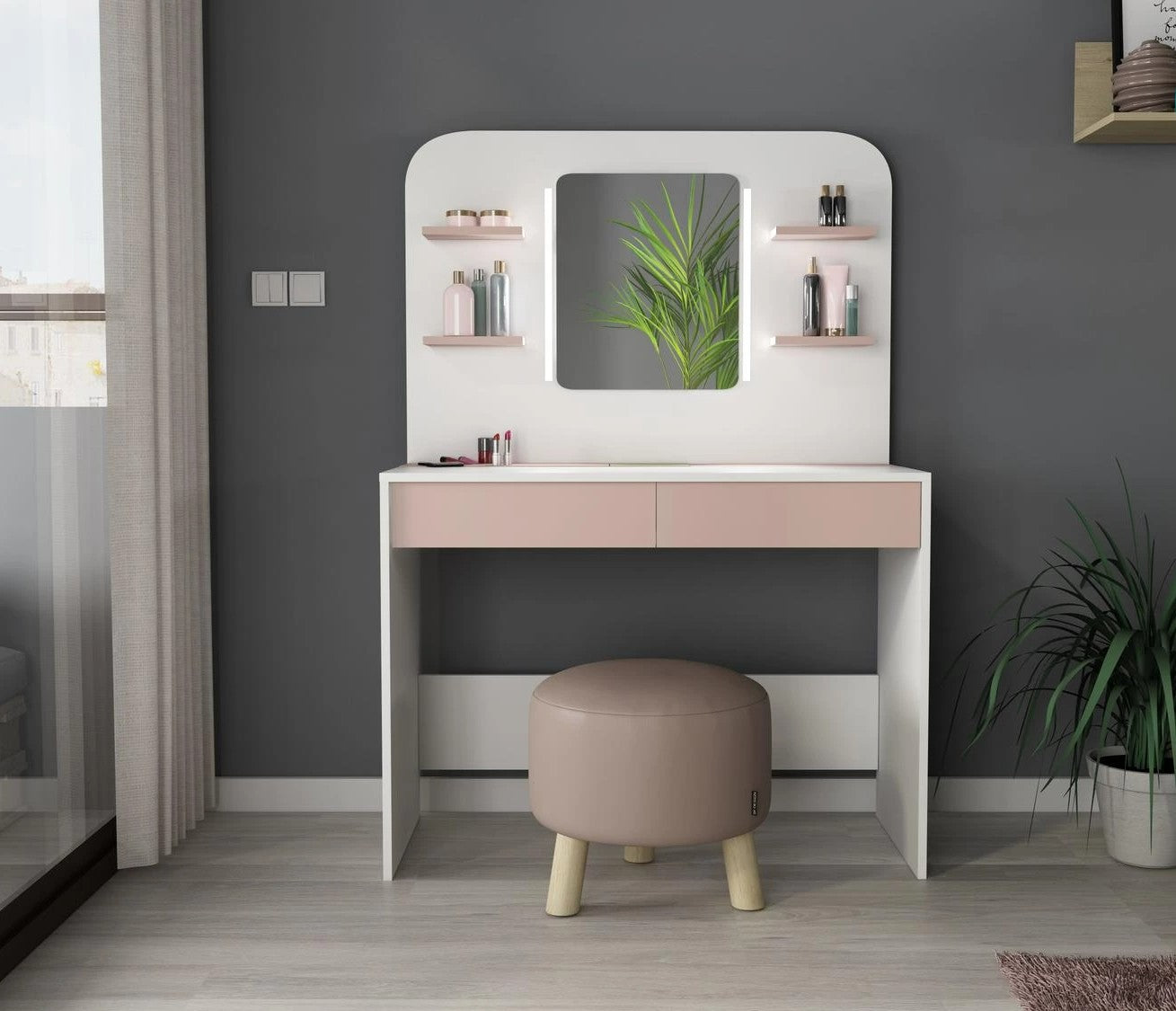 Sminkebord Secret Antique pink White image