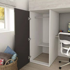 Loftseng med garderobeskap og skrivebord - Shade 90x200