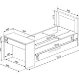 Shipley multiseng Trasman 90x200 - Natur/Sort image