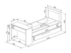 Shipley multiseng Trasman 90x200 - Natur/Sort