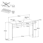 Salto seng med hyller og skuffer 90x190 + Skrivebord med skap - Komplett