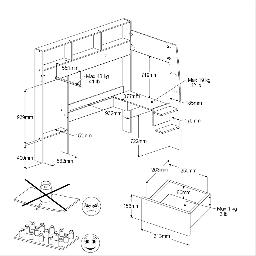 Shelter loftseng 90x200