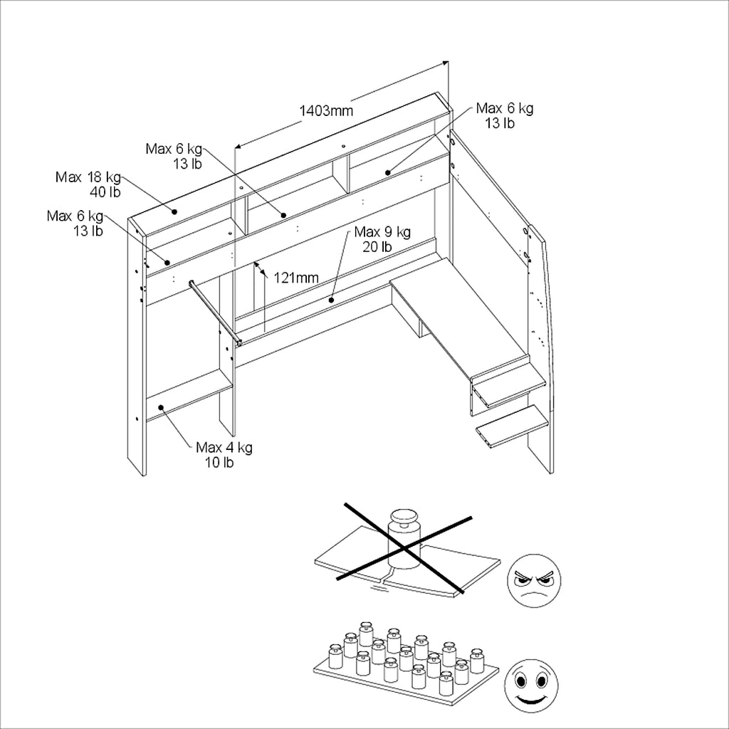 Shelter loftseng 90x200
