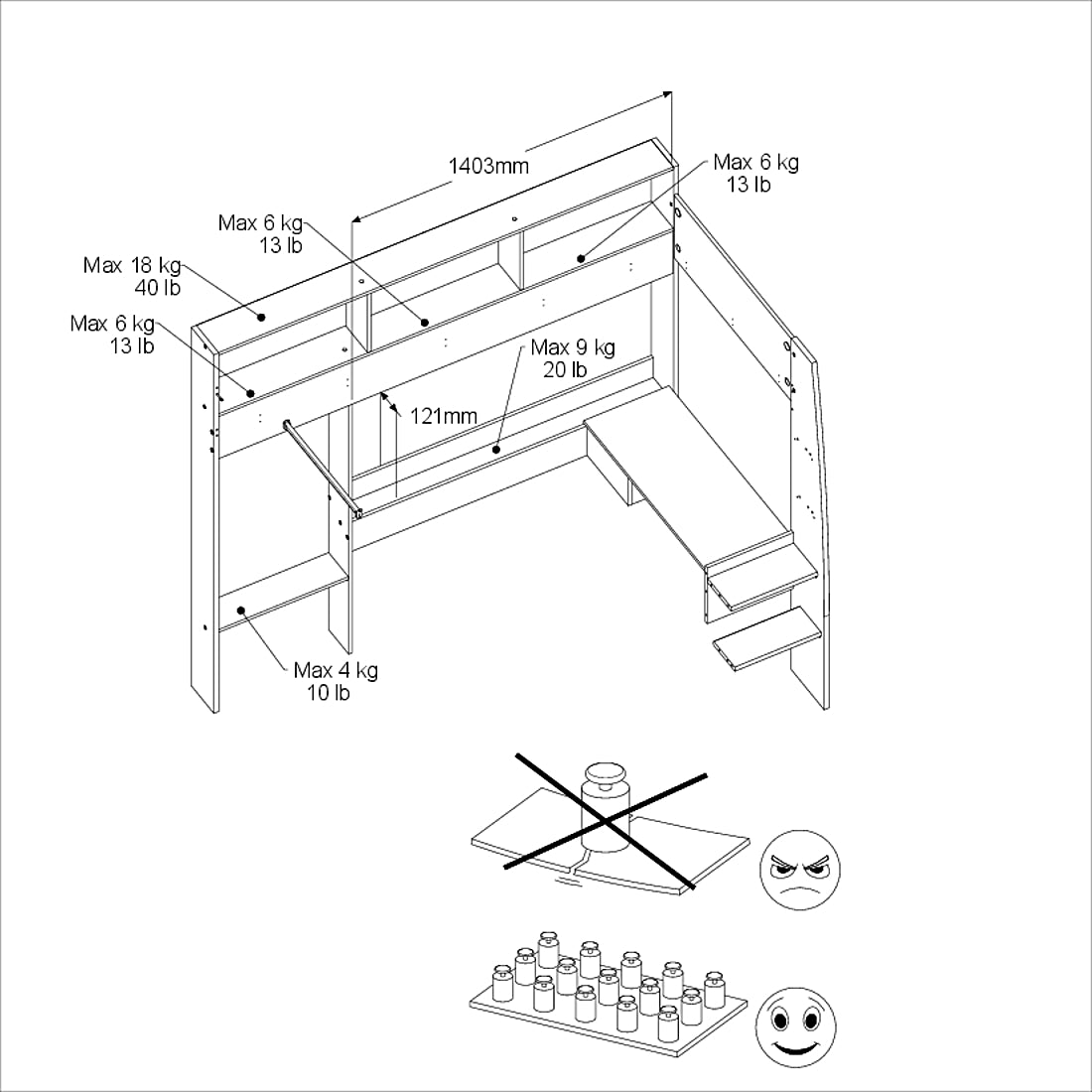Shelter loftseng 90x200