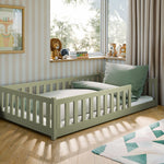 Montessori gulvseng for barn 120x200 – Olivengrønn | OTIS fra Lano Meble image