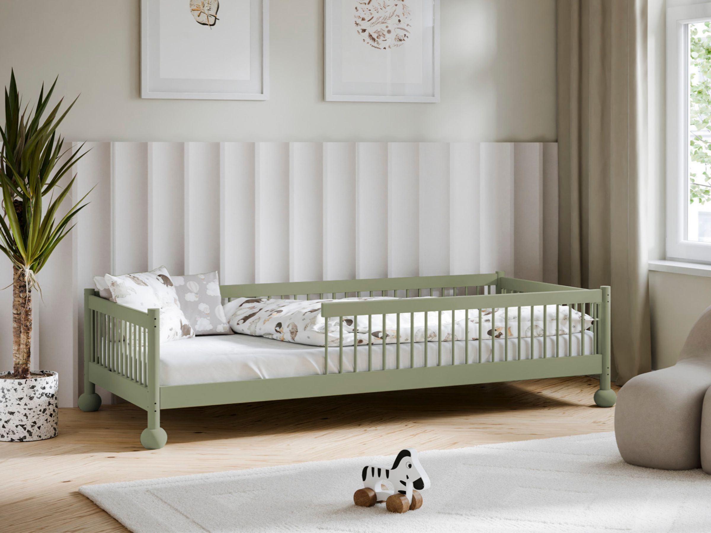 Barneseng STAR 80x180 - Olivengrønn image