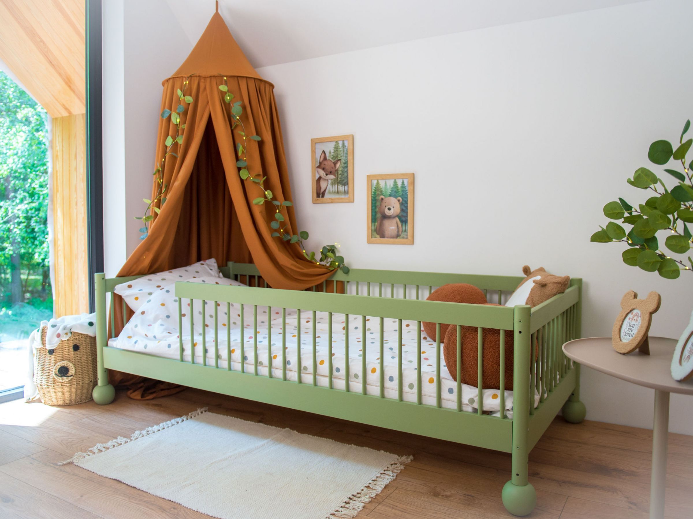 Barneseng STAR 80x180 - Olivengrønn image