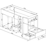 Bolton køyeseng 90x200 – Hvit image