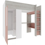 Trasman Studio Loftseng med Garderobe 90x200 - Antique Pink image