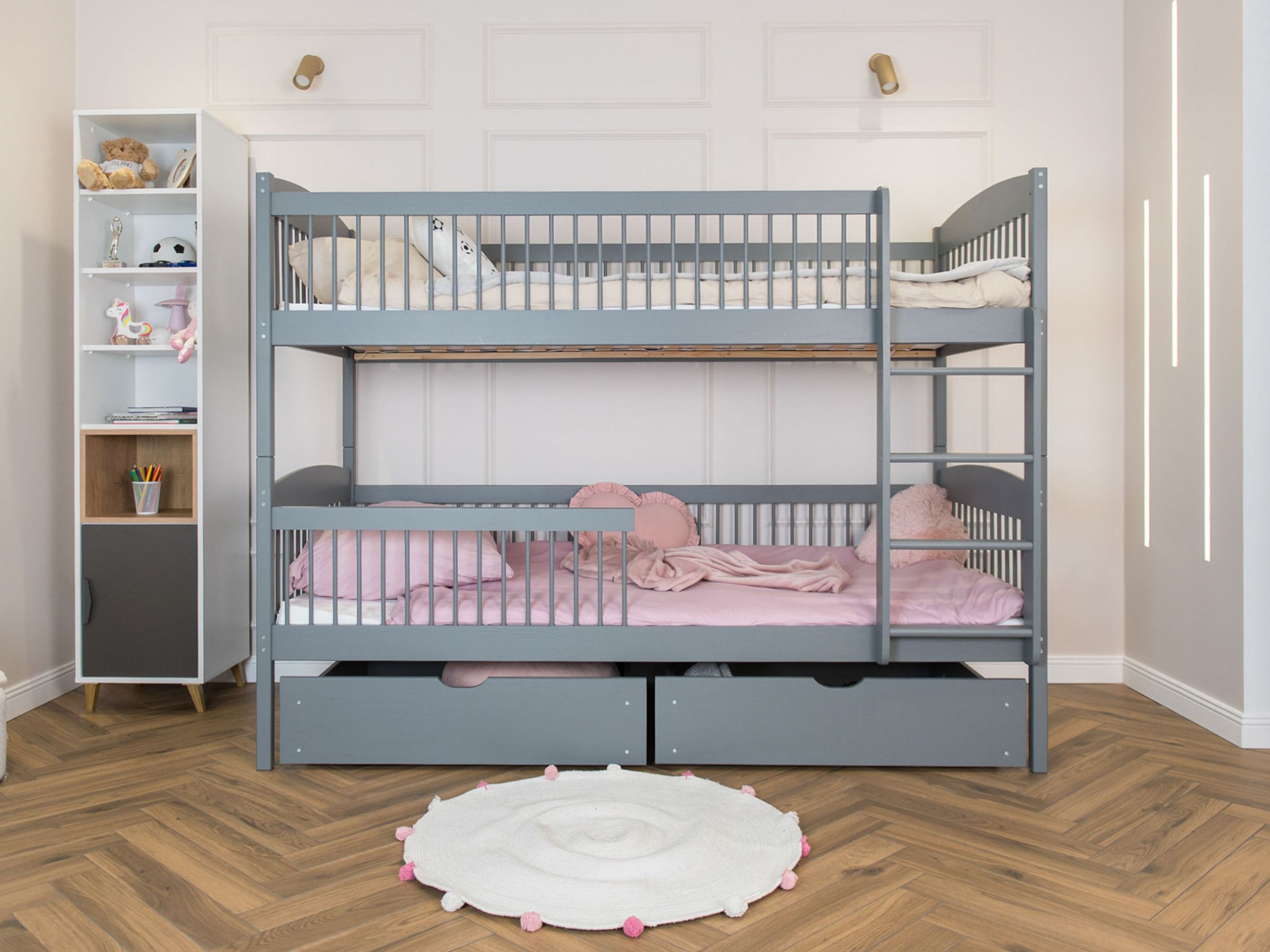 Luna Køyeseng 80x180 - Popiel image