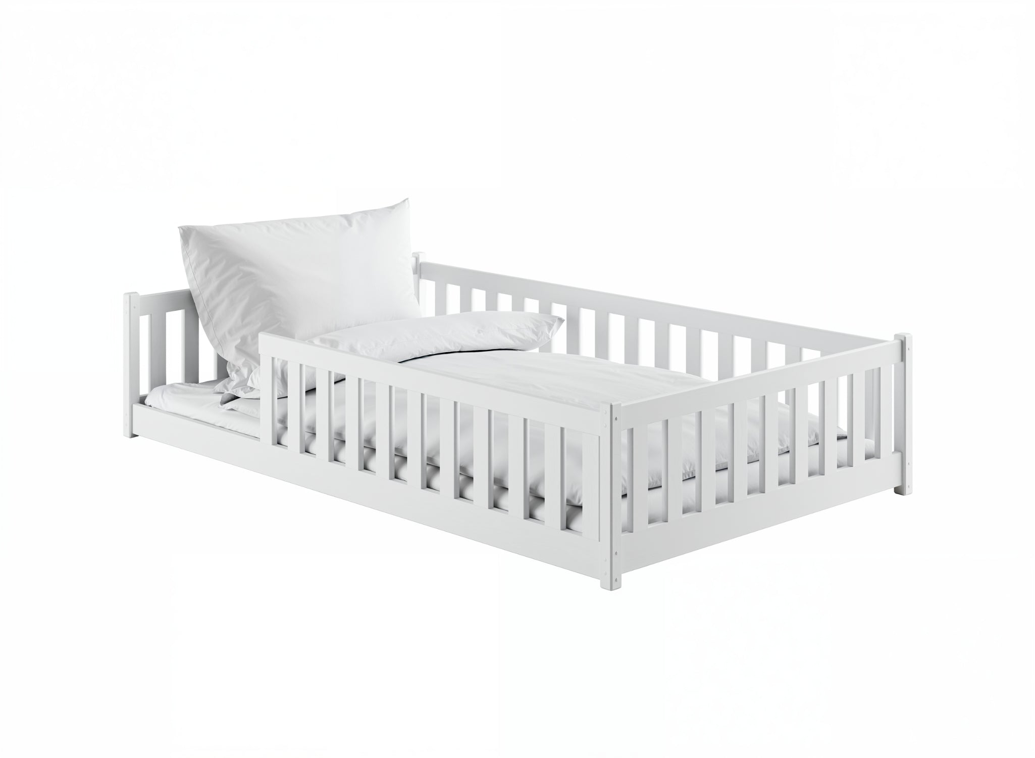 Montessori gulvseng for barn 120x200 Otis - HVIT