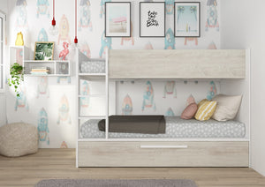 Køyeseng Snow for 3, 90x200 - hvit