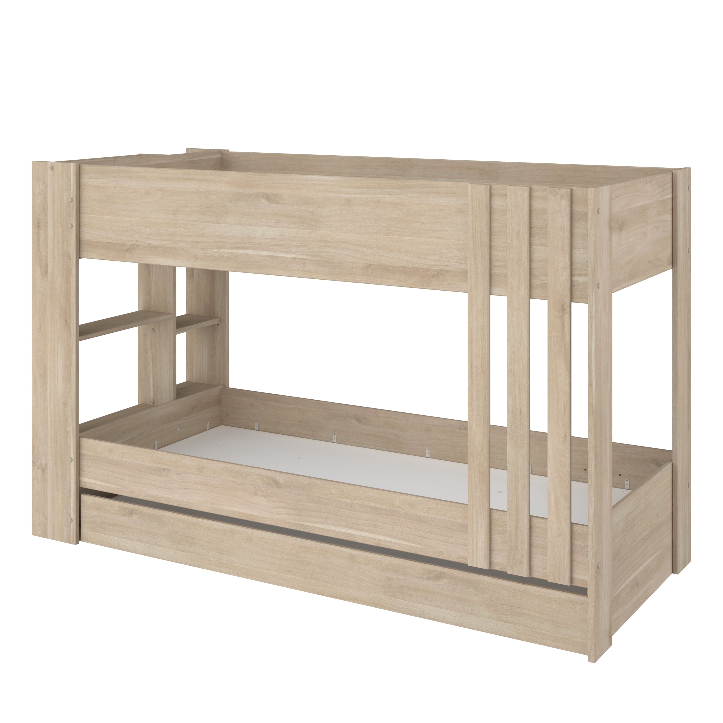 Escale Køyeseng med Uttrekkbar Gjesteseng 90x200 cm – Japansk Eik image