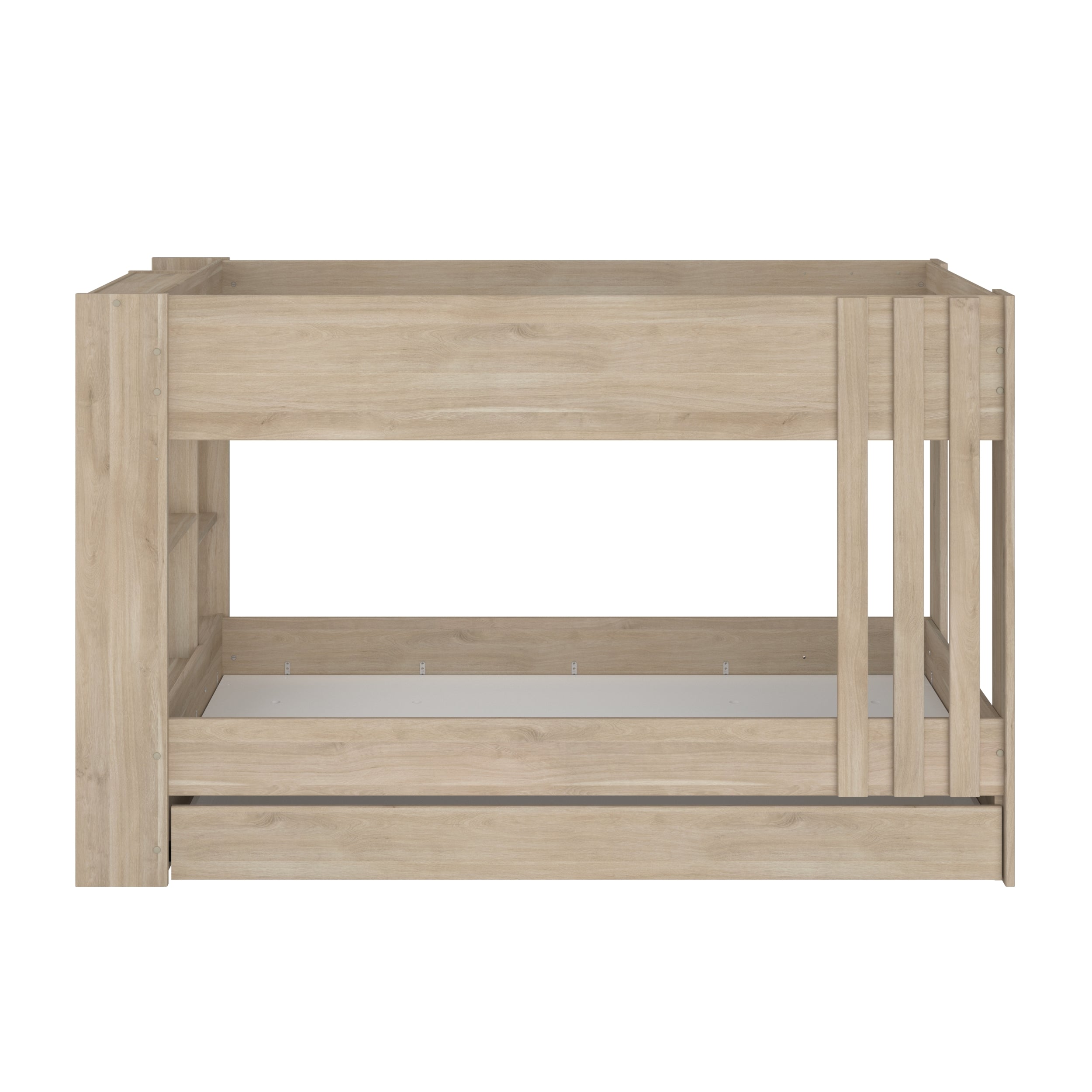 Escale Køyeseng med Uttrekkbar Gjesteseng 90x200 cm – Japansk Eik image