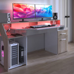 Sylver Gaming Desk 178 cm – Japansk eik / Hvit høyglans image
