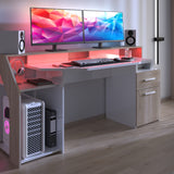 Sylver Gaming Desk 178 cm – Japansk eik / Hvit høyglans image