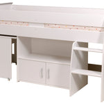 Reverse Halvhøy Seng med Skrivebord 90x200 cm – Hvit image