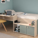 Halvhøy seng med skrivebord 90x200 - JADE image