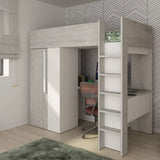 Trasman Studio Loftseng med Garderobe 90x200 - hvit image