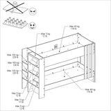 Escale Køyeseng med Uttrekkbar Gjesteseng 90x200 cm – Japansk Eik image