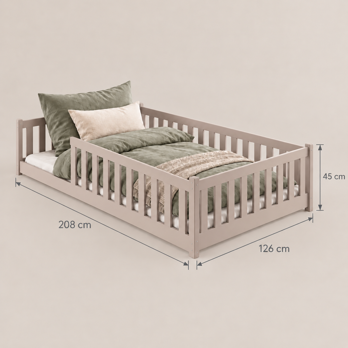 OTIS Montessori gulvseng 120x200 – Kasjmir