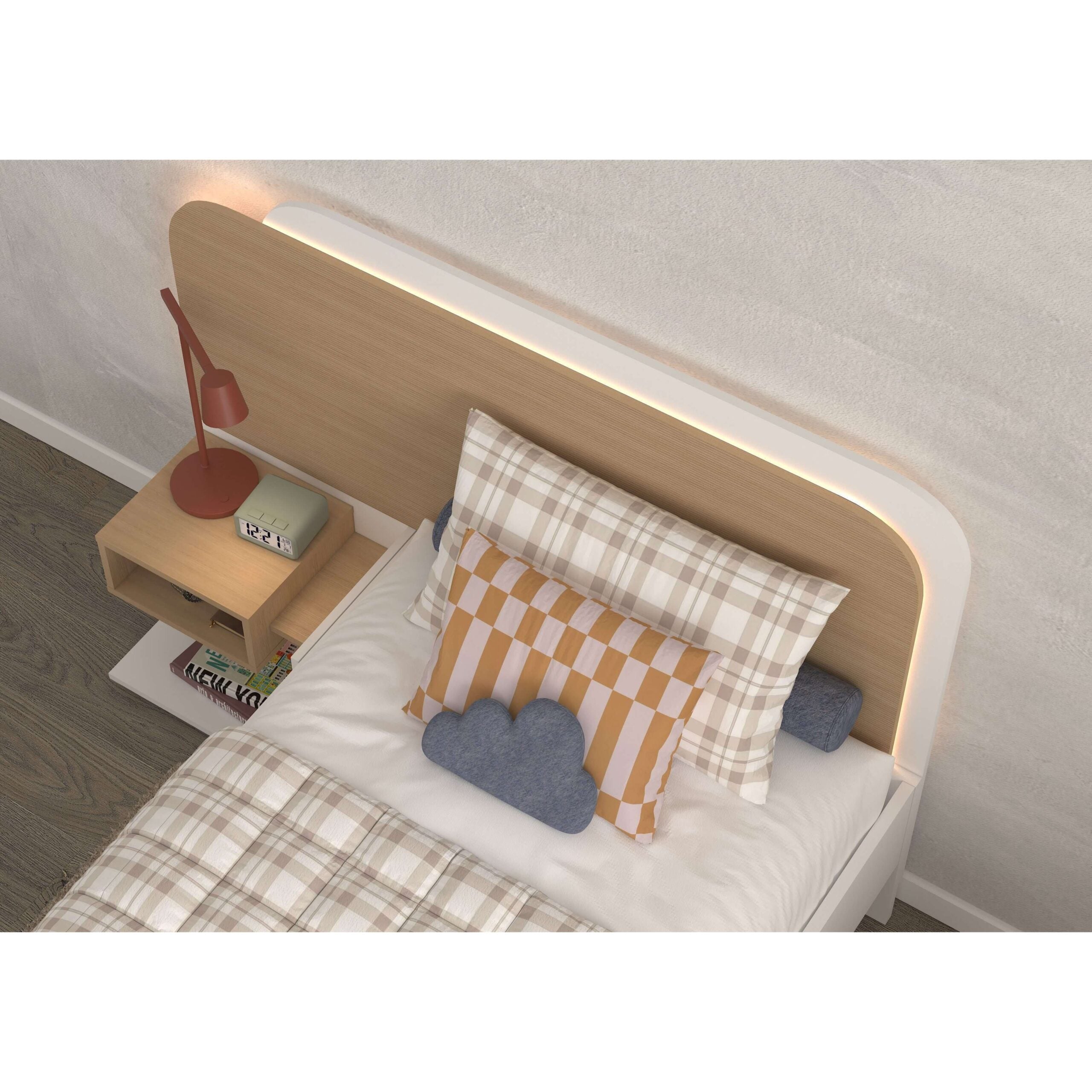 Doze Enkeltseng 120x200 cm med LED-belysning – Komplett Pakke image