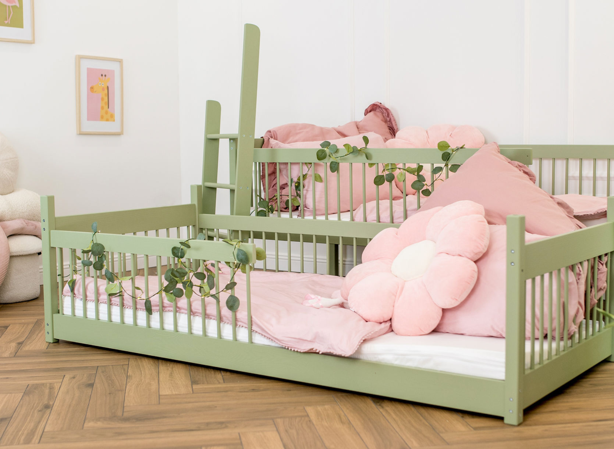 BOSTON 80x180 olivengrønn køyeseng image