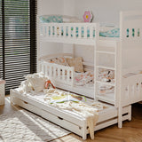 Blanka Køyeseng 90x200 – Uttrekkbar Gjesteseng og Oppbevaring - HVIT - INTRODUKSJONSPRIS image