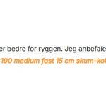 Royal 140x200 - 15cm skum-kokos madrass fra Lano image