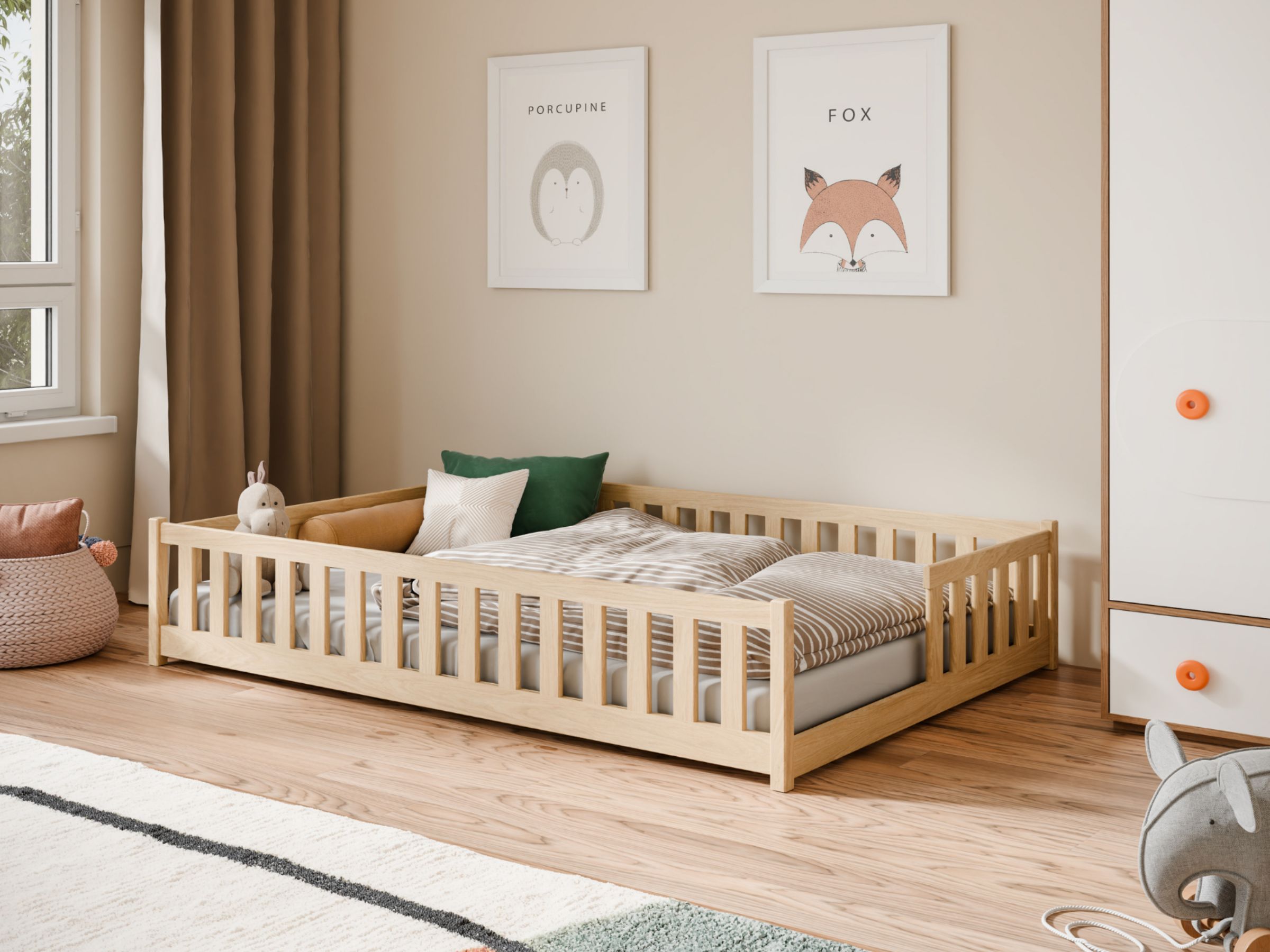 LEVI Gulvseng 140x200 – Romslig Montessori-seng i skandinavisk design image