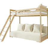 Køyeseng 90x200 med sovesofa 140x200 | SOFINO Furu Beige image