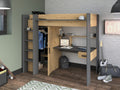 Grayson loftseng med skrivebord og garderobe
