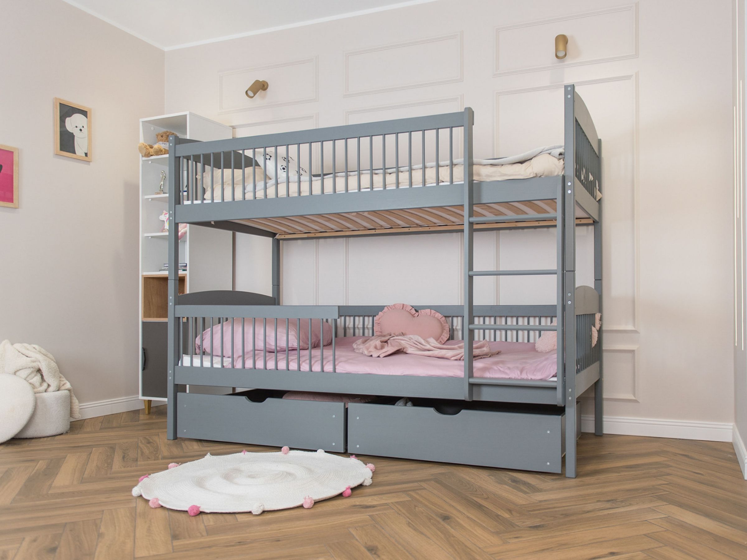 Luna Køyeseng 80x180 - Popiel image