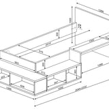 Blake barneseng med oppbevaring og skrivebord 90x200 - Blå image