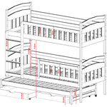 Blanka Køyeseng 90x200 – Uttrekkbar Gjesteseng og Oppbevaring - HVIT - INTRODUKSJONSPRIS image